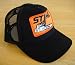 Stihl Black Trucker Style Hat / Cap with Orange Chainsaw Stihl Patch