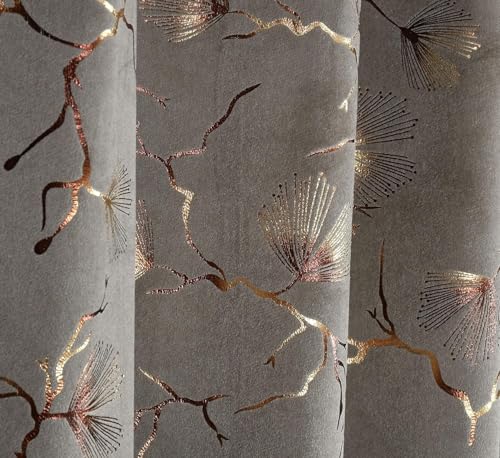 RSTC Velvet Curtains 7 Feet Long for Living Room – Door Curtains Set of 1 Pcs Panel, Velvet Curtain Blackout & Stylish Parda for Home Décor & Office Grey Colour 7 feet (48 x 84 cm) - 1 Pcs - Image 5