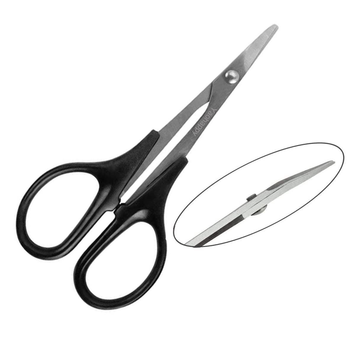 2-Pack RC Body Trimming Scissors Set, 1 Straight & 1 Curved Scissor for RC Vehicle Truck Buggy Lexan Plastic Bodyshell Helicopter - Image 2
