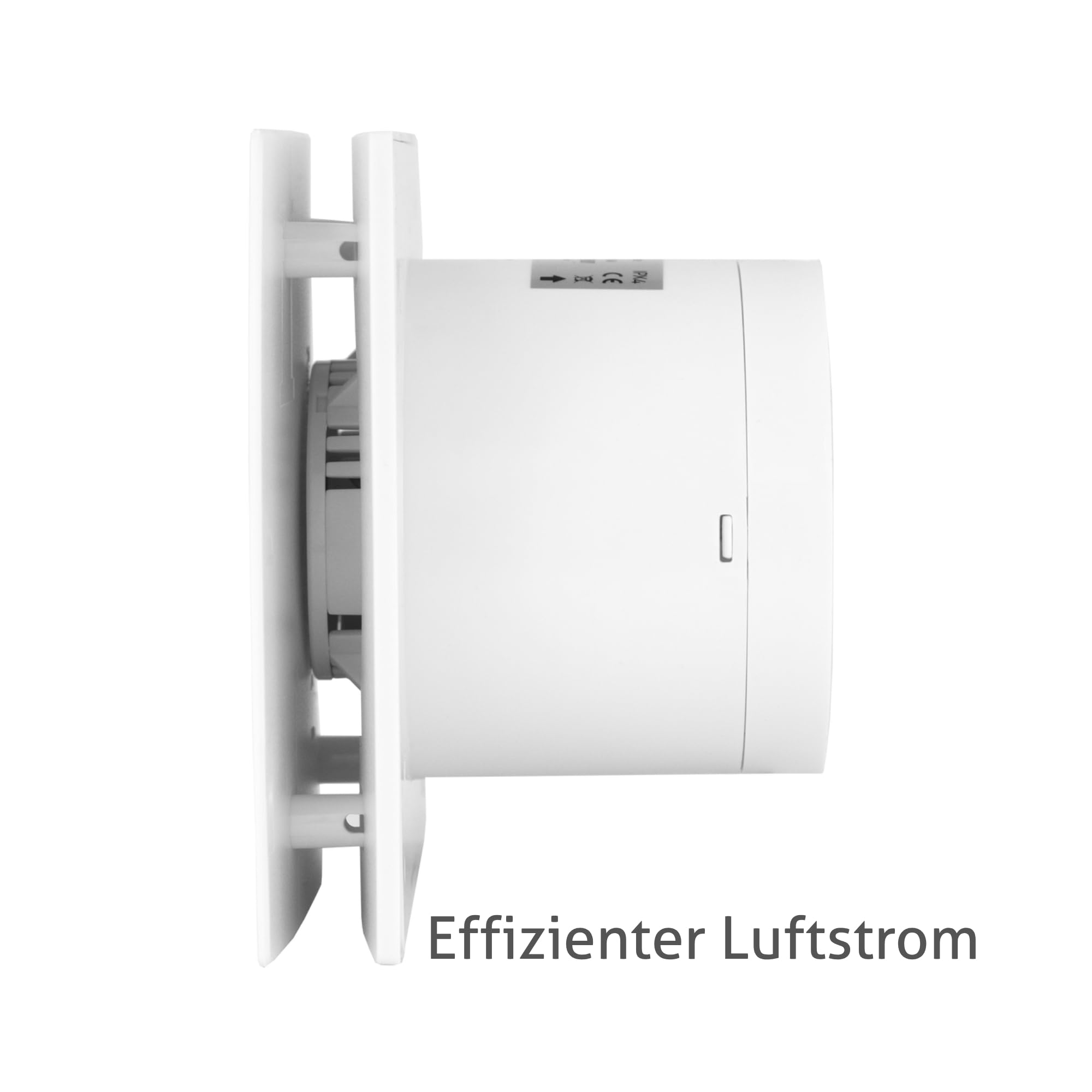Turbionaire Arte 100 TW Badlüfter, Timer, 100 mm, Rücklaufsperre, IPX4, Leiser Abluftventilator, Mit Perimeterabsaugung, Für Belüftung im Badezimmer und WC