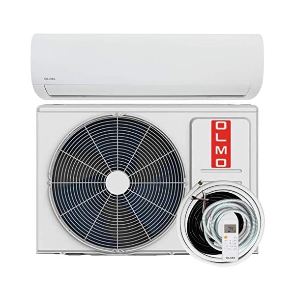 OLMO Alpic 9,000 BTU, 110/120V Ductless Mini Split AC/Heating System With Heat Pump Including 16ft Installation Kit…