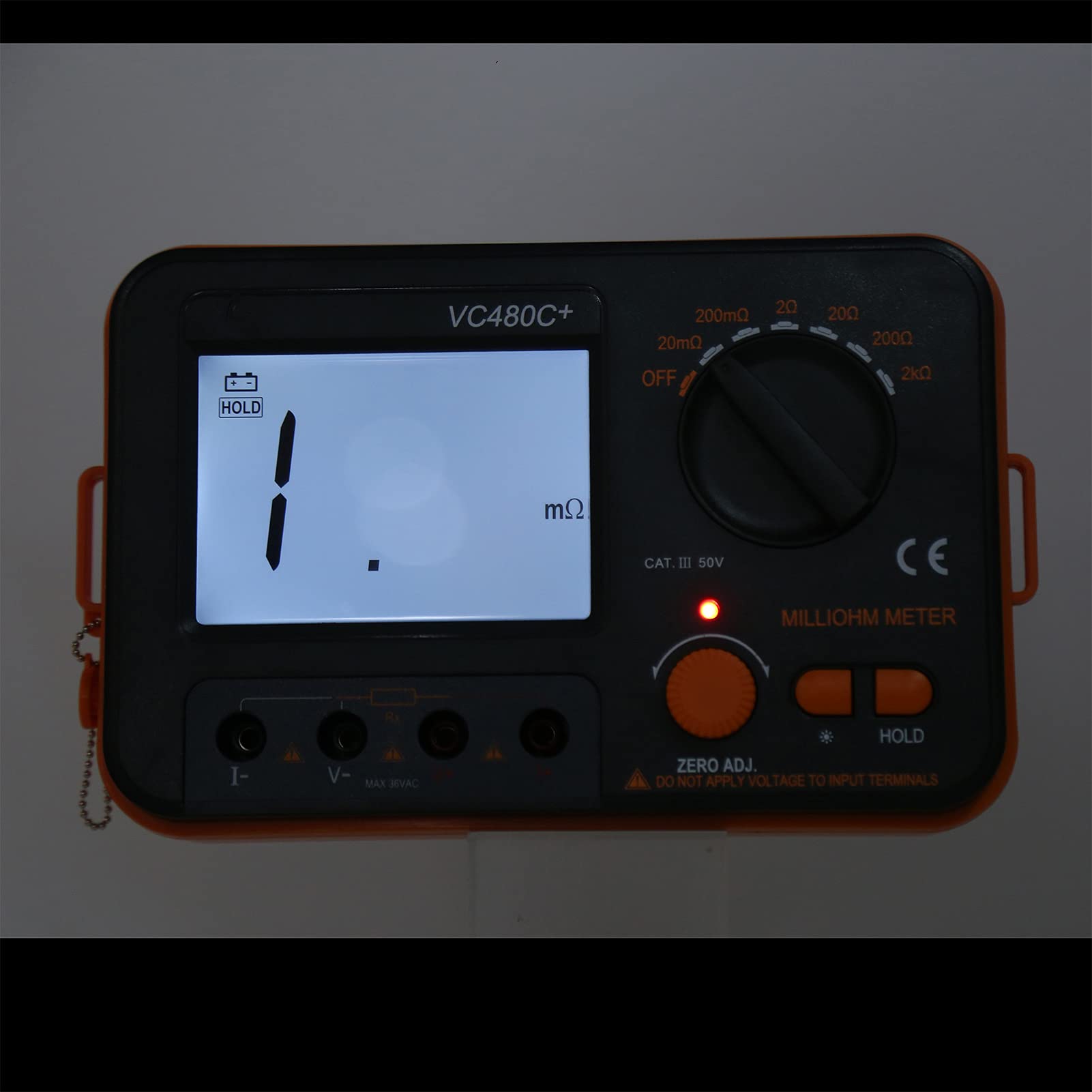 VC480C Milliohmmètre Numérique 4 Fils 0,01 MΩ-2 kΩ Testeur de Faible Résistance Portable