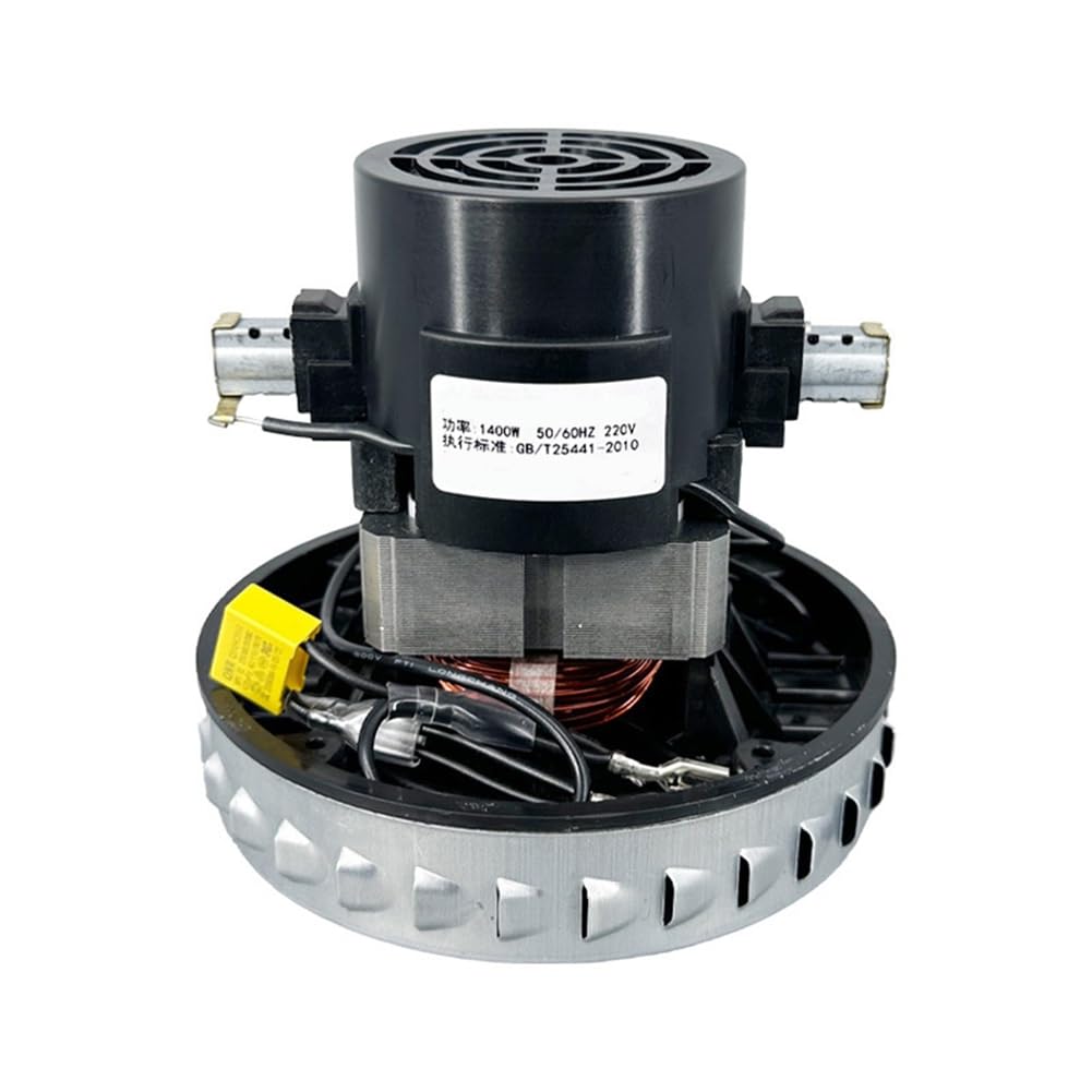 Motor de Aspiradora de 1400 W, Silencioso, Diámetro de 130 Mm, Repuesto para Uso Doméstico y Comercial.
