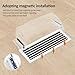 2 Pcs Adjustable Air Vent Deflectors Transparent Registers Retractable Design Wind Guide No Dripping No Tool Magnetic Installation​ for Home Use(Transparent Color)