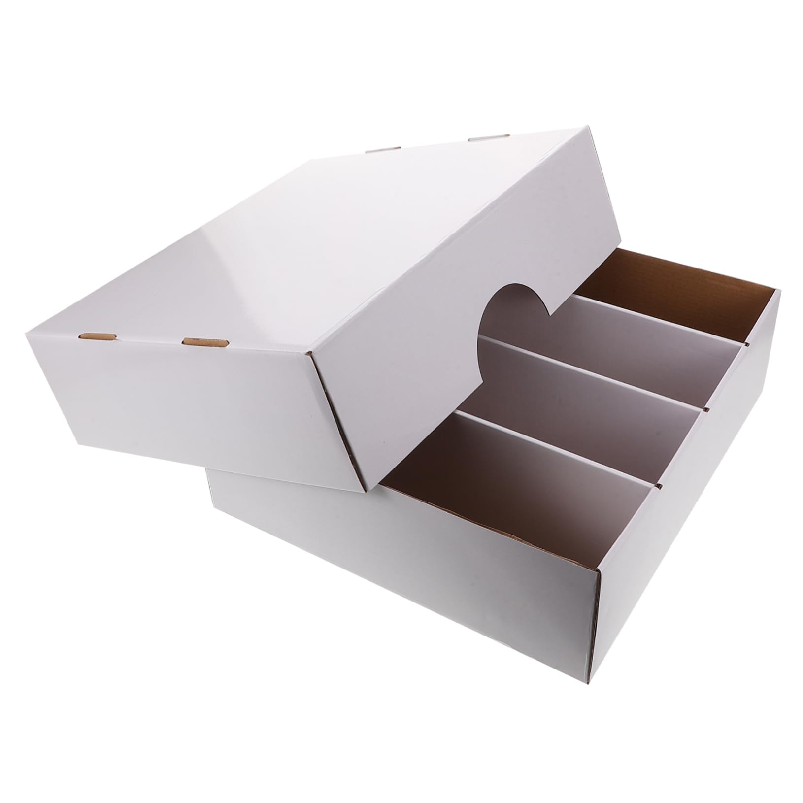 Kisangel Scatola di Carte Collezionabili e Risparmiare Spazio Card Box in Carta Pieghevole con Scomparti e Divisori, Grande Capacità per Organizzare