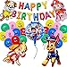 Paw Dog Patrol Balloons,Paw Patrol Balloons,Cartoon Balloons,Paw Patrol Balloons Compleanno,Decorazioni di Compleanno Polizia per Cani,Forniture per Feste a Tema Animale Buon Compleanno