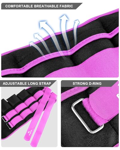 Image of Fragraim Adjustable Ankle Weights 1-3 /4 /5 /6 /8 /10 /12 /15 /20 LBS Pair with Removable Weight for Jogging, Gymnastics, Aerobics, Physical Therapy