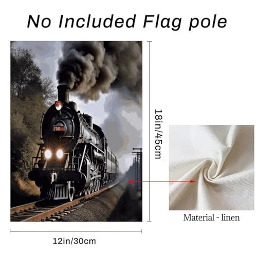 Bandera de tren de vapor para decorar el jardín exterior durante las vacaciones de primavera 4