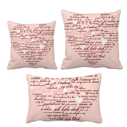 Housse de coussin en cœur rose/blanc DIYthinker décoration salon - 2