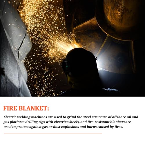 Nizirioo Manta Ignifuga,1.5 * 1.5m Mantas Ignífugas,Manta Apagafuegos,Manta De Fuego De Fibra De Vidrio Para Cocina,Chimenea,Camping,Autocaravanas,Barbacoa - Image 4