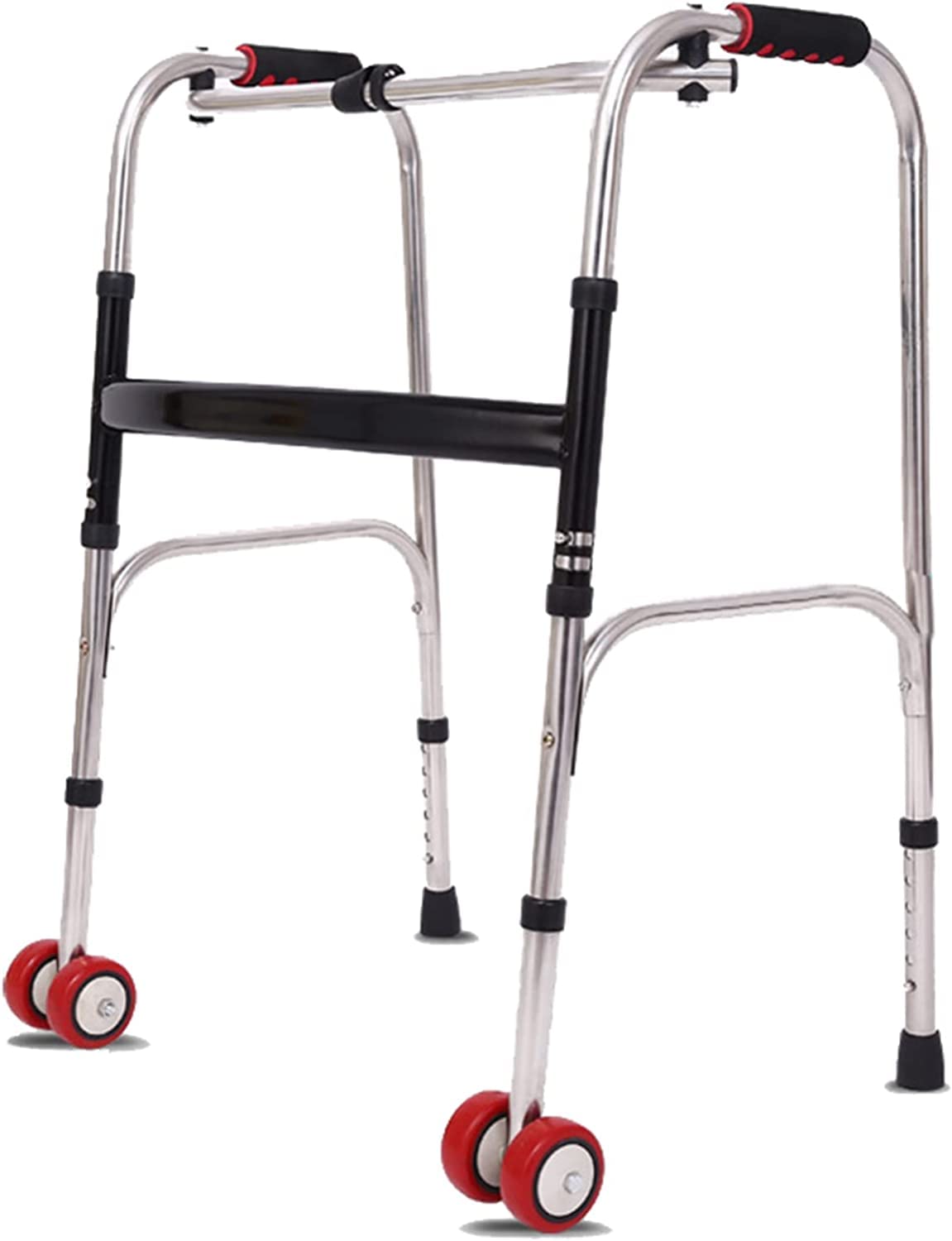 Pionowe pomoce dla seniorów, składane, wąskie pomoce dla osób starszych, pomoc dla osób niepełnosprawnych, czworonożne kule dla dorosłych, rama ze stali nierdzewnej z regulacją wysokości (C