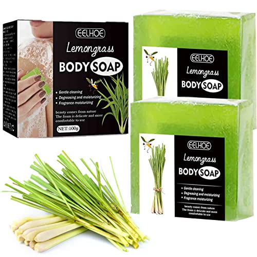 2PCS 2 in 1 Citronella Soap, Citronella Soap for Humans, Citronella Soap Bar, Citronella Body Soap, Citronella Lemongrass Soap, Natural Citronella Body Soap for for Body & Facial Skin House and Travel