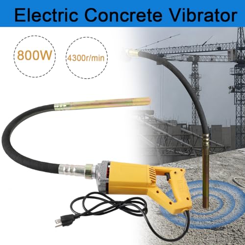 EWANYO Electric Hand Held Power Concrete Vibrator 800W Portable Concrete Vibrator Concrete Vibrating Power Tool with 1.2m (4.9ft) Copper Shaft Rod for Industrial Concrete Construction - Thumbnail 3