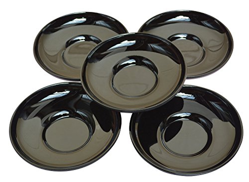 ??????? Kakuda Seibei Shoten TY2-5(5) Dharma Tea Cup, 4.7 inches (12 cm), Set of 5, Black