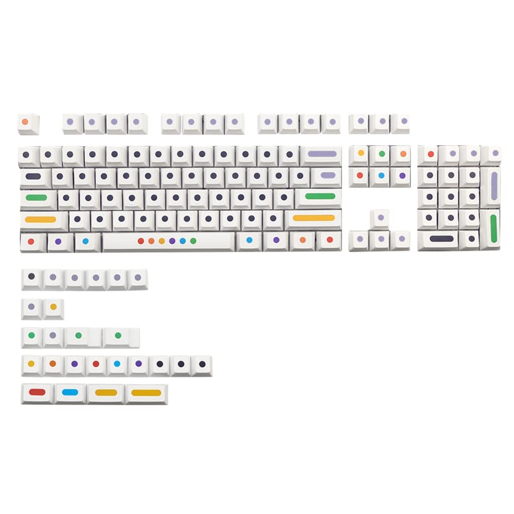 Dye-Sublimation PBT Keycaps Cover 128 klawiszy Cherry-Profile do klawiatur 64/68/96
