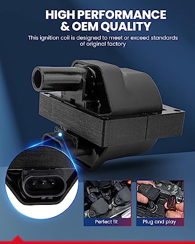 Image of KAX Ignition Coil for Chevy K1500 C1500 5.7L V8 | Fits Silverado /Sierra 1500, C1500, C2500, C3500, K1500, K2500, K3500, Blazer, Astro, Safari, Express /Savana 2500 /3500 DR49