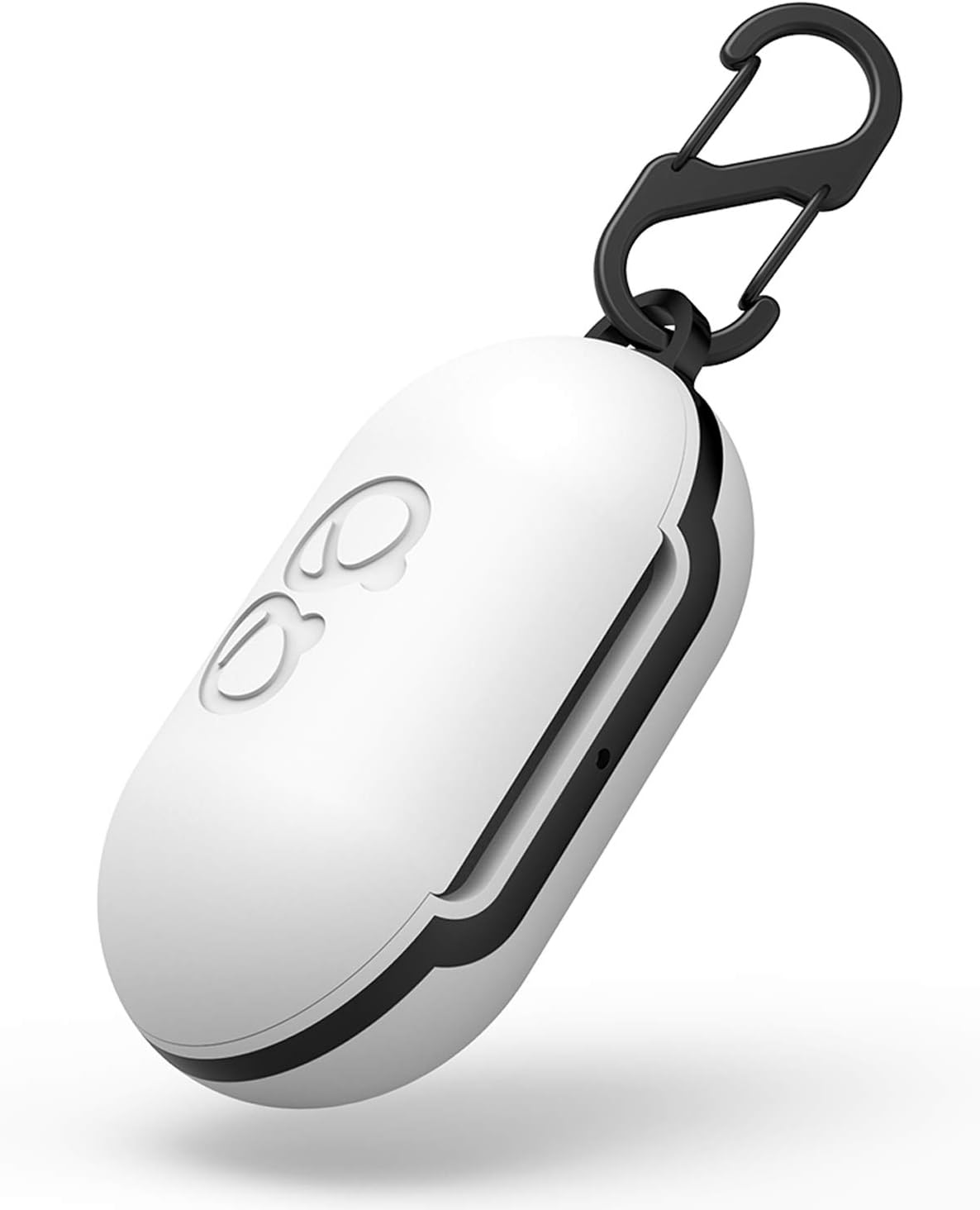 Aotao Silicone Case for Galaxy Buds 2019, Soft and Flexible, Scratch/Shock Resistant Silicone Cover with Carabiner for Galaxy Buds (White)