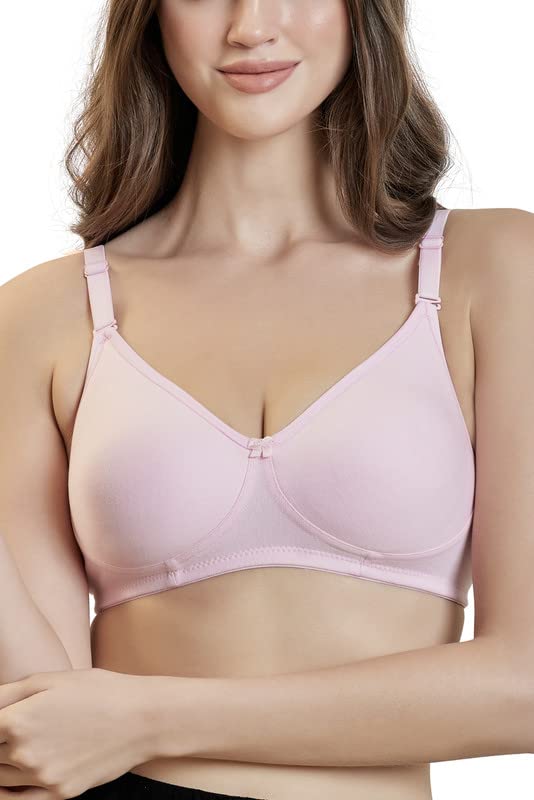 maroon Black Cotton Blend Non Padded Full Coverage Seamless Wirefree Women 201 Pack of 1 T-Shirt Bra-picture-37