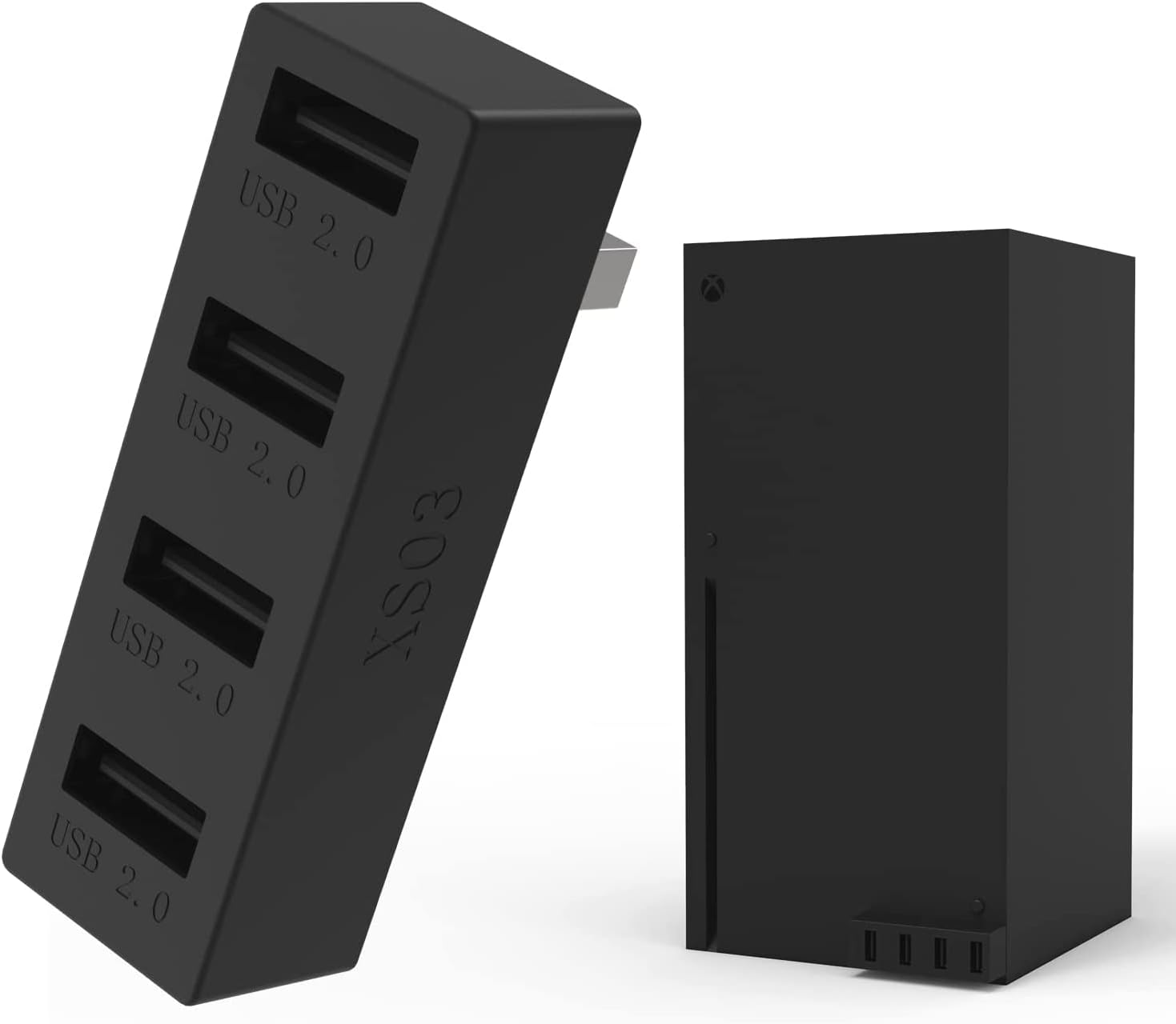 JZW-Shop 4 Ports USB Hub 2.0 for Xbox Series X, High Speed USB Hub Splitter Expansion Adapter Compatible with Xbox Series