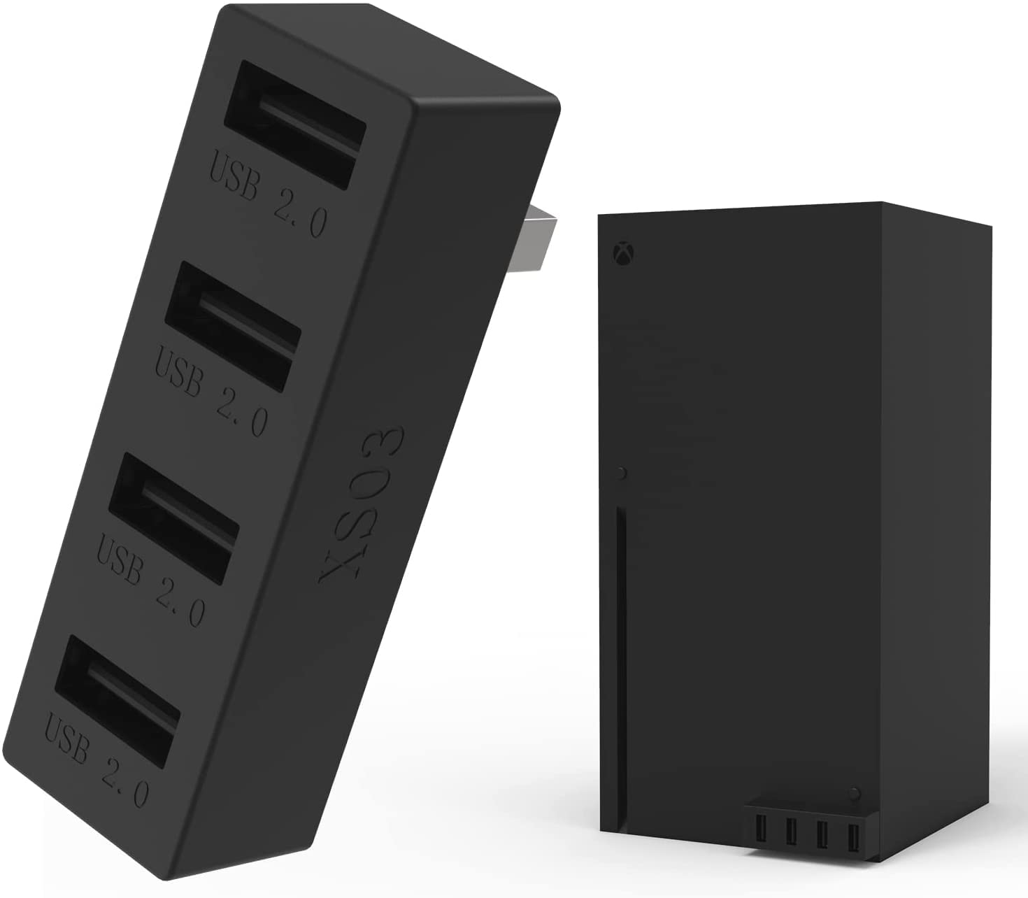 4 Ports USB Hub 2.0 for Xbox Series X/S, High Speed USB Hub Splitter Expansion Adapter Compatible with Xbox Series X/S Console