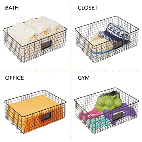 MDesign Set da 2 porta oggetti in filo metallico