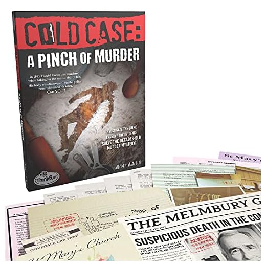 Thinkfun Cold Case Files - A Pinch of Murder - Murder Mystery Game for Adults and Kids Age 14 Years Up