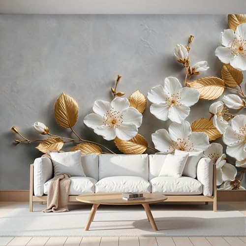 Papier peint panoramique gris pour masquer les défauts d'un mur