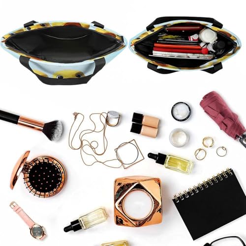 Tote Bag for Women Cute Yellow Rubber Ducky Printed Large Women Casual Shoulder Bag Reusable Shopping Handbag Grocery Bags for Work Travel4