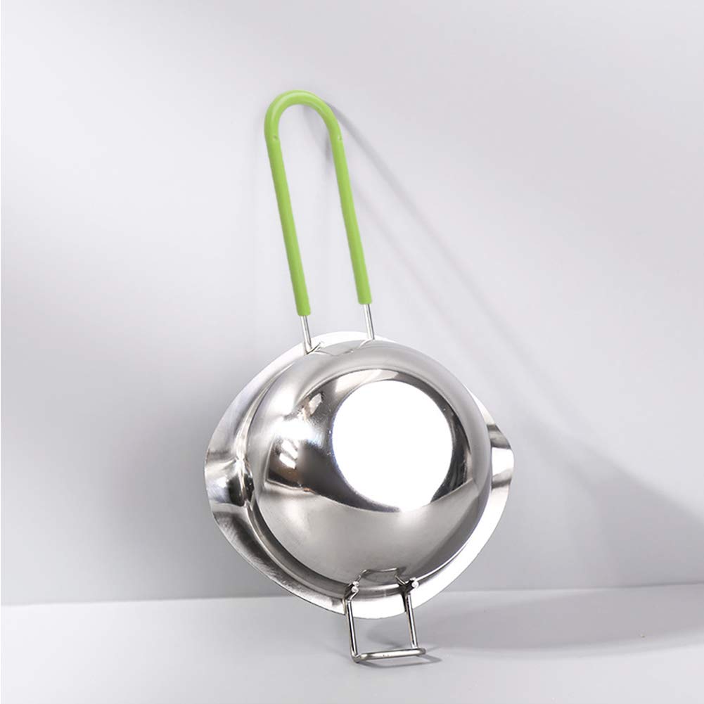 Caldera doble de acero inoxidable con espátula de silicona, olla Chocloate Metls con mango resistente al calor para derretir chocolate, dulces, velas, jabón y cera.. 2