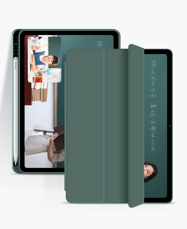OIATROE Case For Huawei MatePad 10.4 (2022), Silicone Pen Tray Design Ultra Slim Smart Magnetic Back, Trifold Stand Protective Cover with Auto Wake/Sleep, For Huawei MatePad 10.4 (2022)-Dark green (B0B6J1P5VB) Amazon Price History, Amazon Price Tracker