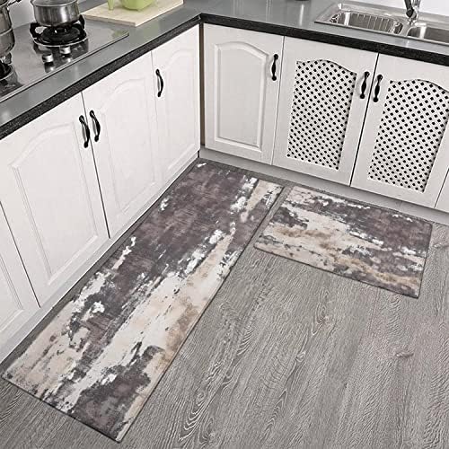 safarsa Kitchen Mats for Floor Set of 2 Pieces Kitchen Rugs