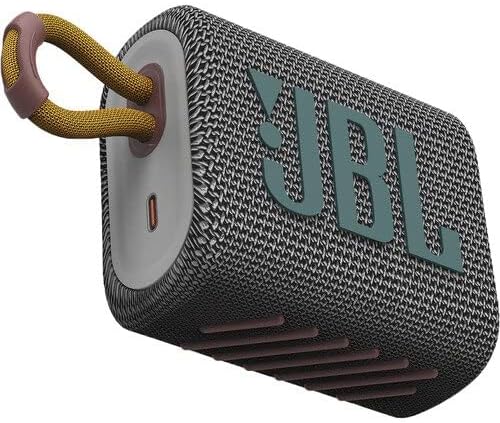 JBL GO 3 Waterproof Ultra Portable Bluetooth Speaker Bundle with Megen Hardshell Case (Gray) image 4