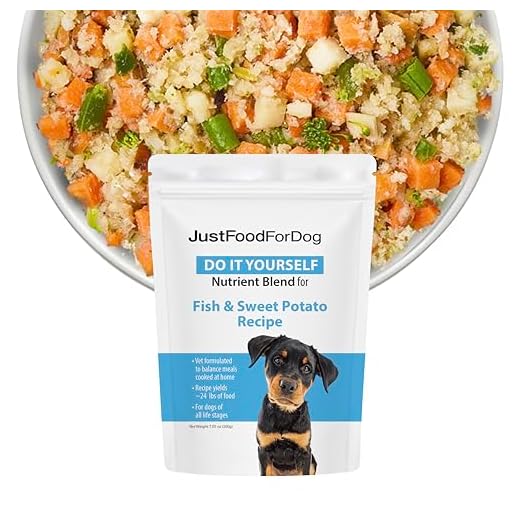 Just Food for Dogs Nutrient Blend, Vitamins and Supplements for Homemade Dog Food, Fish and Sweet Potato, DIY Fresh Pet Meals and Toppers, Human Grade Quality, Dog Multivitamin Additive, 4.55oz