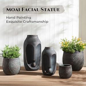 Large Statue, Garden Sculpture & Statues, 28"-20" inches Modern Art Sculpture, Artificial Stone Figures Set of 2, Living Room Decor, Tall Standing Sculpture for Home, Porch, Backyard, Bronze Large Statue Garden Sculpture Statues 28 20 inches Modern Art Sculpture Artificial Stone Figures Set of 2 Living Room Decor Tall Standing Sculpture for Home Porch Backyard Bronze