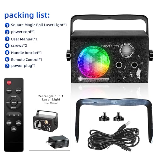 Party Lights DJ Disco Ball Light,4 Modes Sound Activated DJ Disco Light with Remote,USB Powered Dance Stage Lights for Parties,Birthday,Dance,Bar,Weddings, Wedding Show Club - image 4