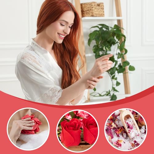 Christmas Gifts for Women - 9 Pcs Rose Bath and Body Gift Basket Set for Women, Spa Gift Set with Shower Gel | Pampering Gifts for Valentine's, Birthday, Mothers Day Gifts for Mom, Gift Sets for Her - Image 7