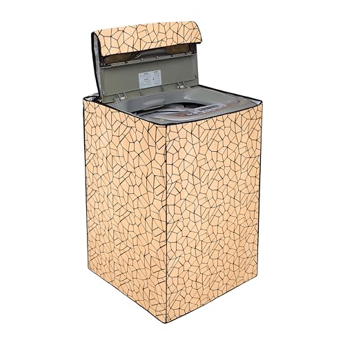 Image of Wings Star Polyester Top Loading Fully Automatc Washing Machine Cover For 6 Kg, 6.5 Kg,7Kg, 7.5 Kg(Beige Marjorie Rice)