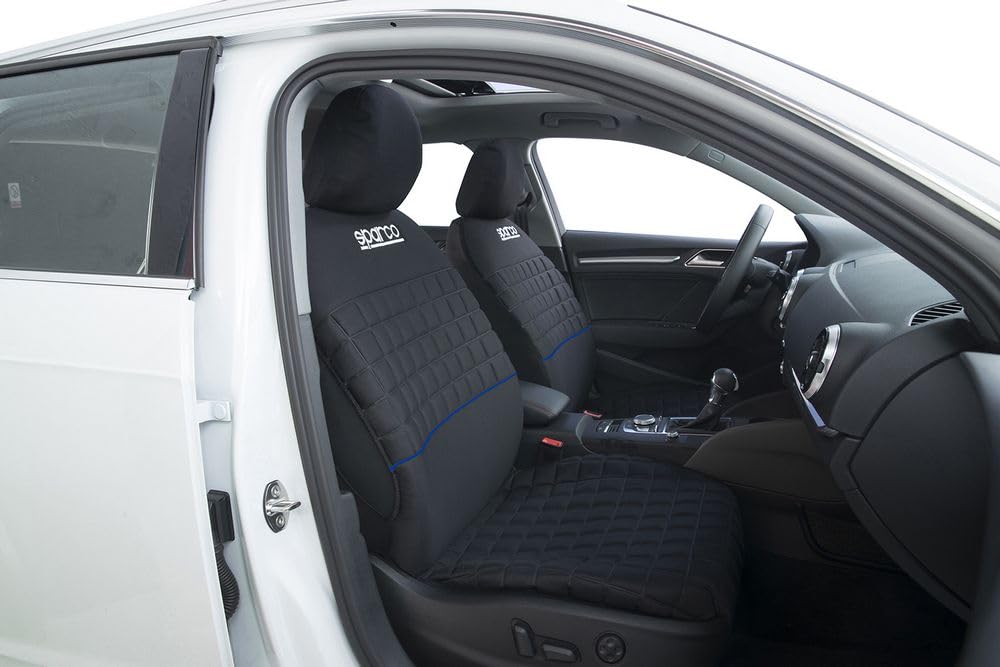 Sparco Zestaw uniwersalny SPC1042 pełne pokrowce na foteliki samochodowe czarny niebieski