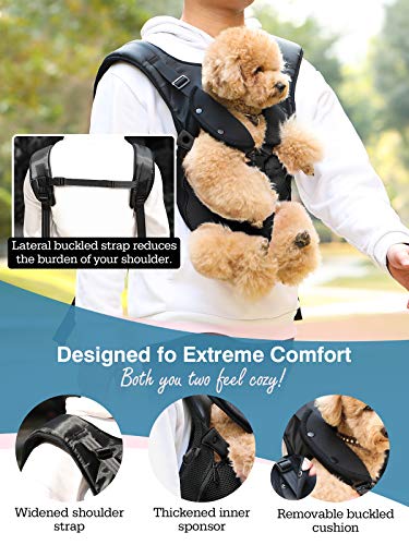 Pawaboo Pet Carrier Backpack, Adjustable Pet Front Backpack Cat Dog Carrier Backpack Safety Travel Bag, Legs Out, Easy… - Image 6