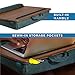 LAPGEAR Portable Laptop Lap Desk with Pillow Cushion, Anti-Slip Strip, Tablet or Phone Storage Slot, Pen and Pencil Pocket, and Wrist Rest - Espresso Woodgrain - Fits 17.3