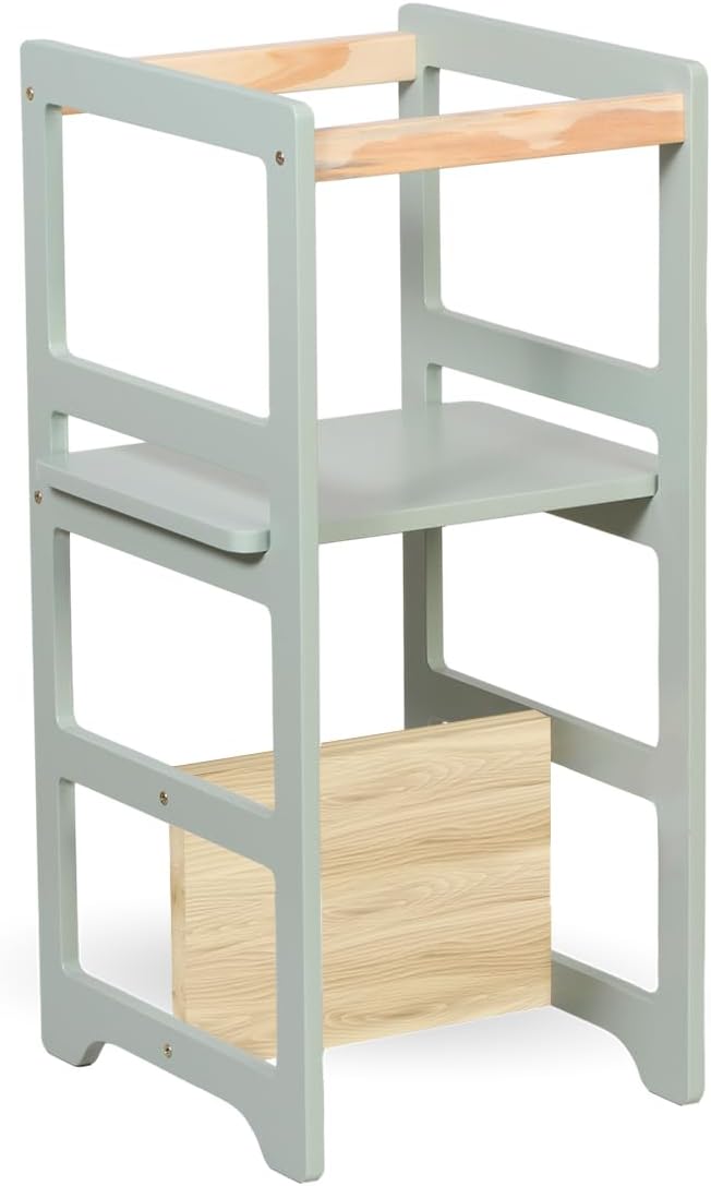 Torre De Aprendizagem Montessori 4 Em 1 Verde Chá