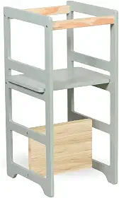 Decoratta Torre De Aprendizagem Montessori 4 Em 1 Laqueada Verde Cha