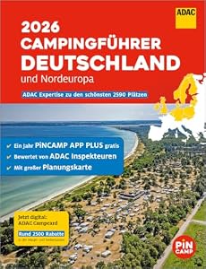 ADAC Campingführer Deutschland/Nordeuropa 2026: Mit Gutscheincode: 1 Jahr PINCAMP Camping App kostenlos (Wert: 11,99 €)