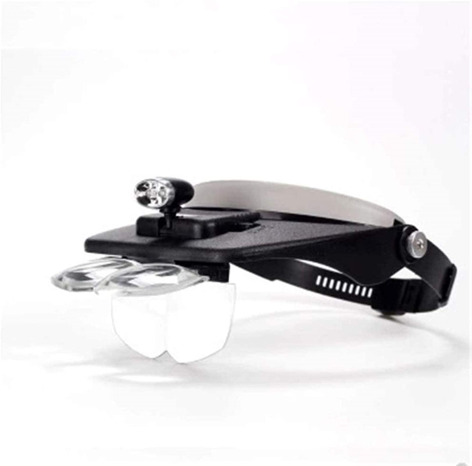 asdchZen Headband Magnifier,Head Mountlighted Magnifying Glasses,Magnifying Glass Multiple Magnifications Headband Magnifier With 2 Light For Reading Jewellery Loupe For Hobbies,Readin