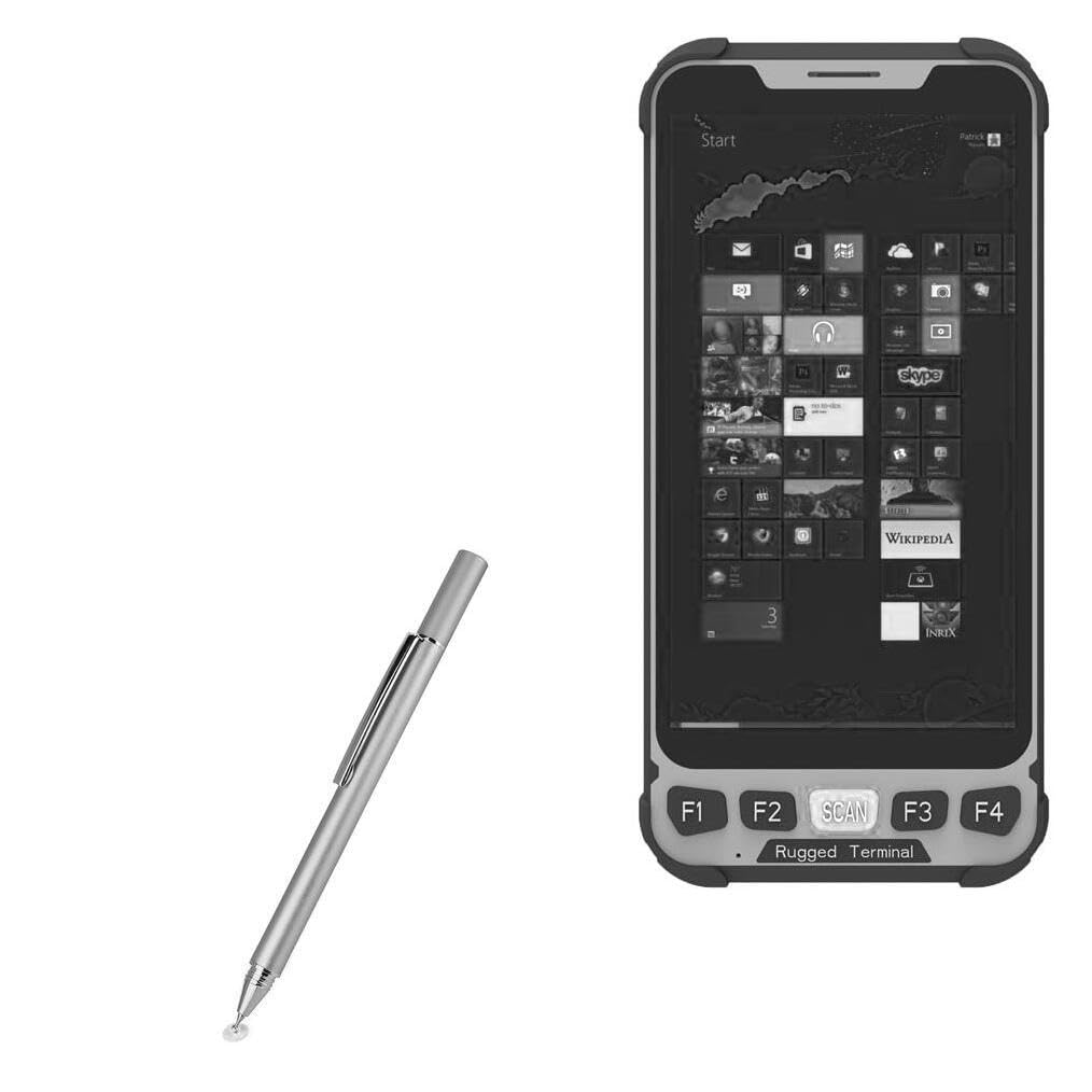 BoxWave Stylus Pen Compatible with Geekland GKSH55W (5.5 in) - FineTouch Capacitive Stylus, Super Precise Stylus Pen - Metallic Silver