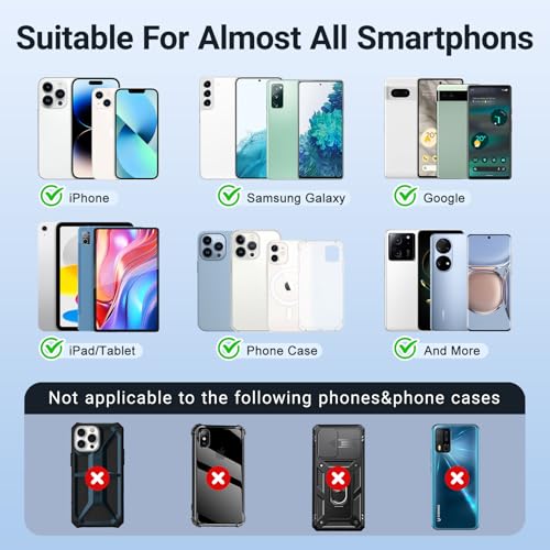 SHANSHUI 2 Pack Phone Wallets, Cell Phone Card Holder Premium Leather Credit Card Holder Stick on Compatible with iPhone, Most Smartphones - image 7