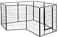 Yaheetech 8 Panel Outdoor Dog Pen Metal Pet Playpen for Small Animals Cat Rabbit Fence 100cm High Black