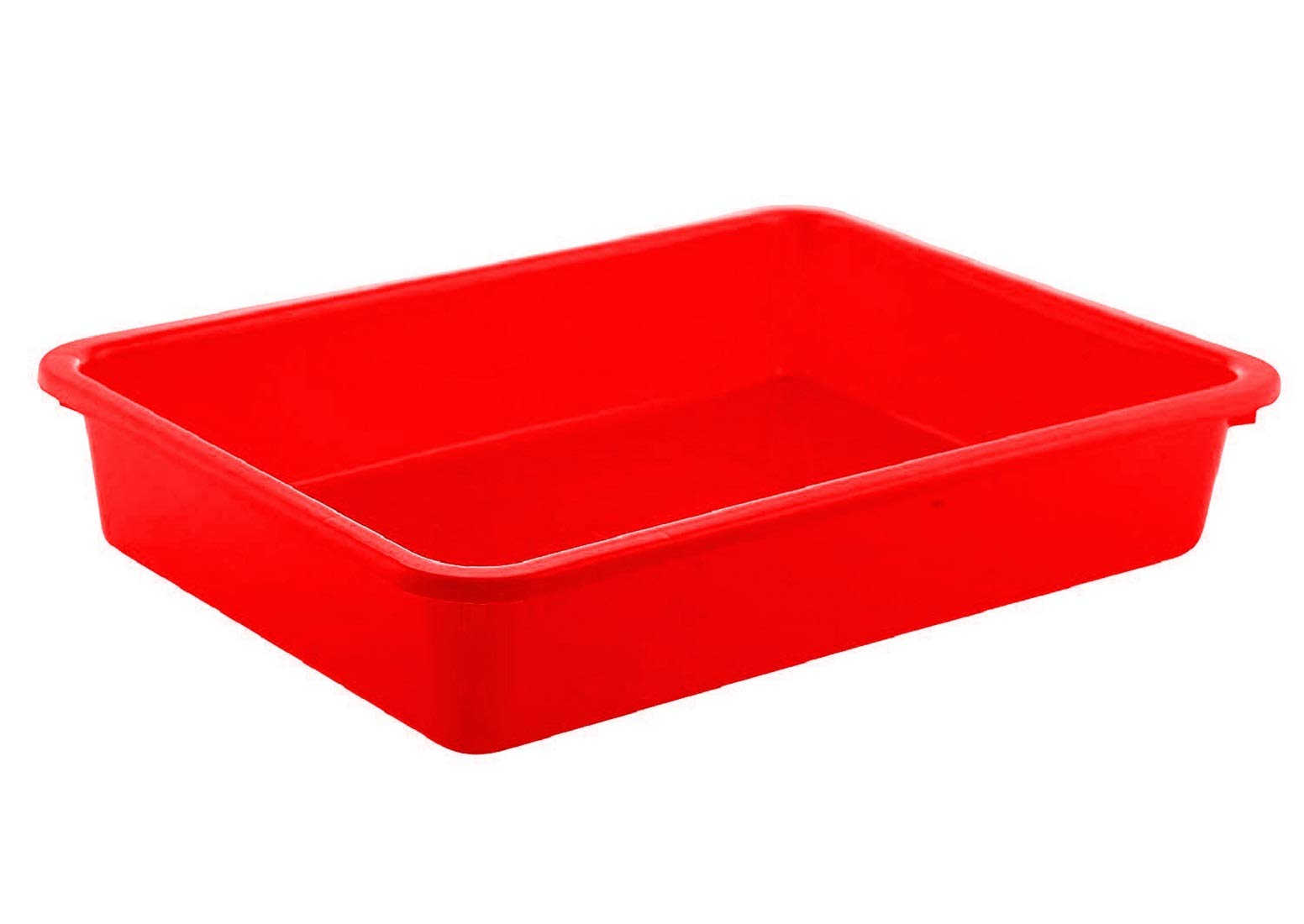 Kuber Industries Plastic Small Size Stationary Office Tray, File Tray, Document Tray, Paper Tray A4 Documents/Papers/Letters/folders Holder Desk Organizer (Red) CTKTC134806