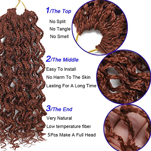 Ginger Goddess Box Braids Crochet Braids Hair With Full Curly Braids Crochet Hair Kanekalon Fiber Braiding Hair 14 Inch 5Packs/Lot (14Inch(5Packs), 350#) #TOP3