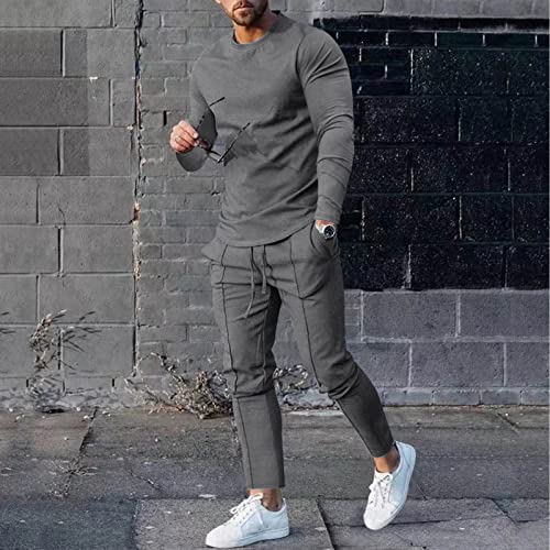 Ensemble complet de smoking pour homme décontracté 2 pièces gris